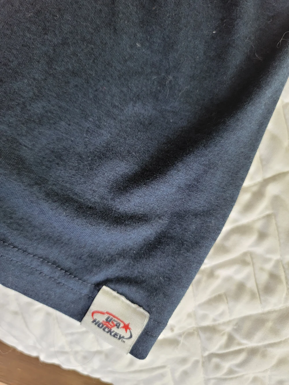 Nike Navy T‑Shirt with Red and White USA Hockey Tag Boys Kids
